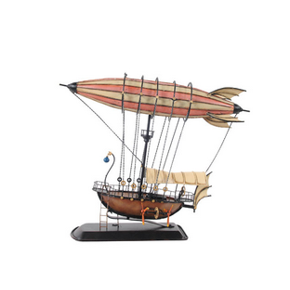 Old Modern Handicrafts Steampunk Airship Model Decoración de techo, talla única, multicolor