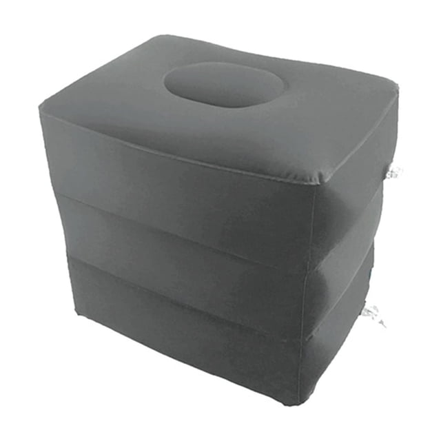 Reposapiés Almohada Avión Coche Autobús Almohada Inflable Reposapiés de Viaje Almohada Reposapiés Almohada de Descanso (Gris Oscuro)