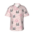 thumbnail image 1 of Balery Cute Cartoon Panda Camisas hawaianas de manga corta para hombre, camisas playeras de corte holgado, camisas de vacaciones con botones,Small, 1 of 7