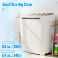 thumbnail image 3 of Pataku Portable Washing Machine, 17.6 Lbs Compact Mini Washer and Dryer Combo,Twin Tub Laundry Washer with Spin Cycle, Soaking Function Ideal for Apartment, Dorms, RVs Camping, Grey, 3 of 10