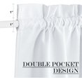 thumbnail image 2 of LKYUHGS-French Door Curtains for Glass Window, 100% Blackout Thermal Insulated French Door Blinds, Front Back Slub Linen Curtain for Kitchen Bathroom, W12 x L72 inches, White, 1 Panel, 2 of 4