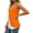 Orange, variant on Women's Double Layer Spaghetti Strap Tank Top Summer Plus Size Sleeveless Layered Look Camisole Fashion V-Neck Daily Wear Tops Navy