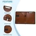 thumbnail image 4 of Uxcell A4 Business Portfolio PU Leather Padfolio Organizer Legal Document Folder Zipper Professional, Brown, 4 of 6
