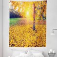 thumbnail image 1 of Autumn Tapestry, Colorful Foliage in the Autumn Park Evening View Natural Inspired Picture Print, Fabric Wall Hanging Decor for Bedroom Living Room Dorm, 5 Sizes, Yellow Green, by Ambesonne, 1 of 1