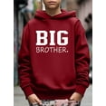 thumbnail image 3 of Stylish BIG BROTHER Letter Print Hoodies For 5-14Y Boys - Casual Graphic Design With Stretch Fabric For Comfortable Spring/Autumn Wear, 3 of 8