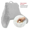 thumbnail image 2 of Reading Pillow, Petite Back Pillow, Backrest Pillows for Bed with Arms, Shredded Memory Foam Back Pillows for Sitting in Bed, Small Back Support Pillow for Kids & Teens, Silver Gray, 2 of 6