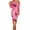 Pink, variant on Off-Shoulder Dress for Women, Long Sleeve Bodycon with Floral Print, Stretchy Fit for Date Night and Casual Wear