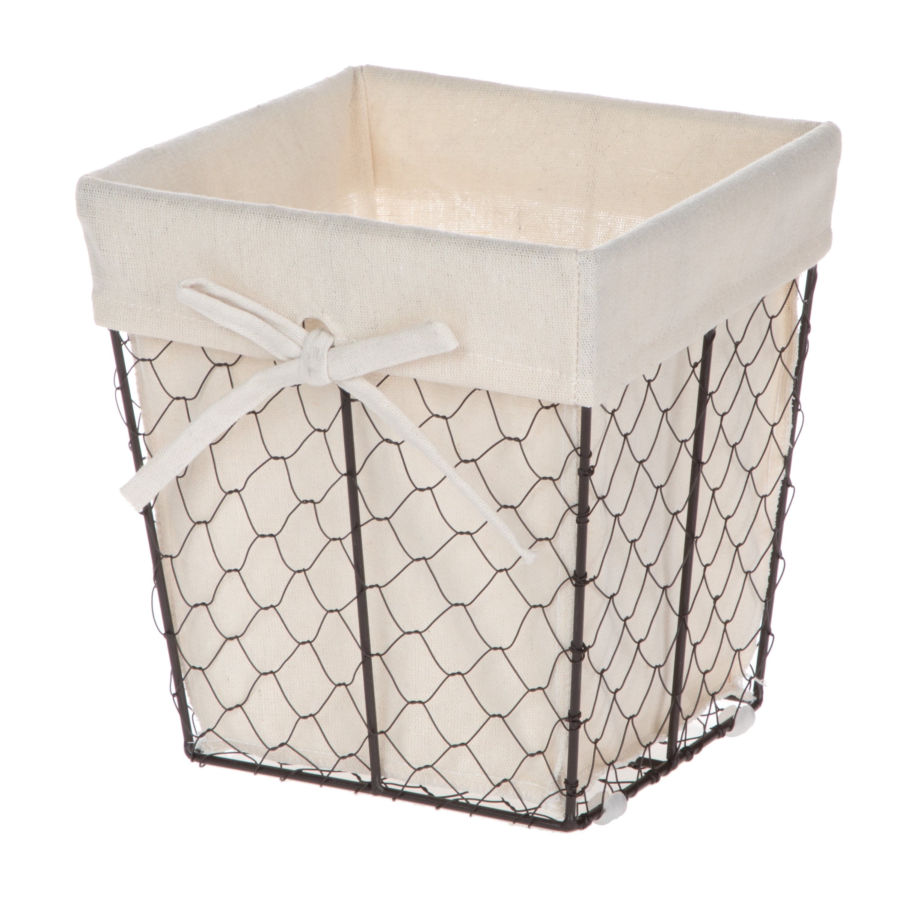 Details about   Chicken Wire Basket Canvas Lining Wooden Handle Farmhouse 8.75 Inches 
