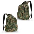 thumbnail image 2 of Xixirimido Army Green Camo Print Kids School Bag 17" Backpack for Boys & Girls Lightweight Large Capacity Bookbag for Elementary Middle High School Students, 2 of 8