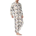 thumbnail image 2 of Cauagu Halloween Gnome Print Men's Long-Sleeve Pajama Set,Soft Button-Front 2Pjs for Men Long Sleeve Men’s Sleepwear-XX-Large, 2 of 7