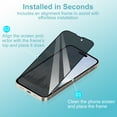 thumbnail image 2 of [2+2 Pack]EddieCN for iPhone 16 Pro Screen Protector with Camera Lens Protector,Sensor Protection,Case Friendly Privacy Tempered Glass Film[9H Hardness] for iPhone 16 Pro, 2 of 6