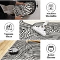 thumbnail image 7 of HIWEAVER Black/White 8' x 10' Washable Abstract Striped Area Rug for Living Room Indoor Throw Neutral Carpet Modern Geometric Non-Slip Foldable Floor Cover for Dorm Home Decor, 7 of 7