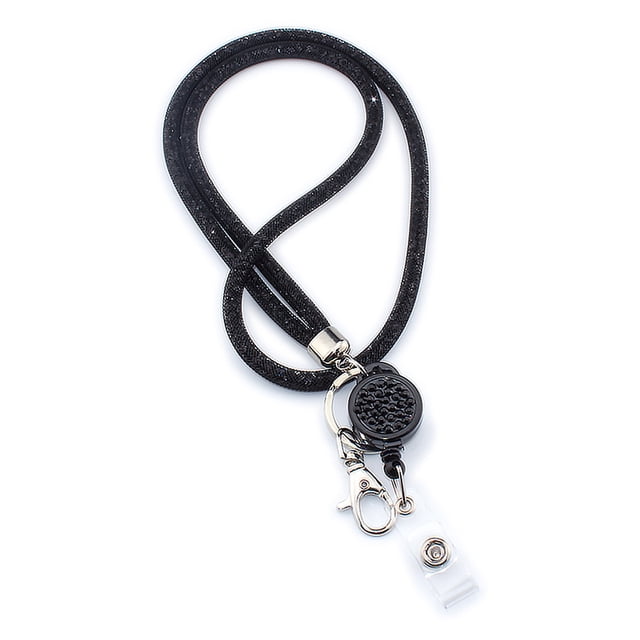 New Retractable Lanyard Badges Holder ID Lanyard Name Tag Universal Keychain Cellphones Office Id Hanging Rope Necklace Strap black
