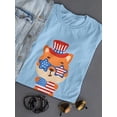thumbnail image 3 of Cute Patriotic Baby Fox T-Shirt Women -Image by Shutterstock, Female Large, 3 of 4