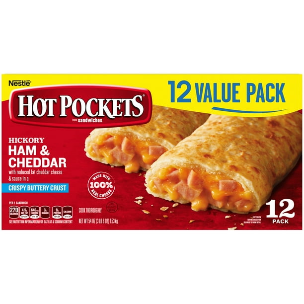 HOT POCKETS Hickory Ham & Cheddar Frozen Sandwiches