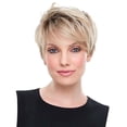 thumbnail image 1 of Perruque Droite Courte Blonde Bob Perruques Synthétiques Style Naturel Perruques pour Femmes avec Capsules de Perruque, 1 of 6
