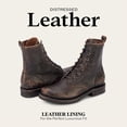 thumbnail image 4 of Botas de combate Frye Veronica para mujer, piel negra, 8 m, 4 of 7