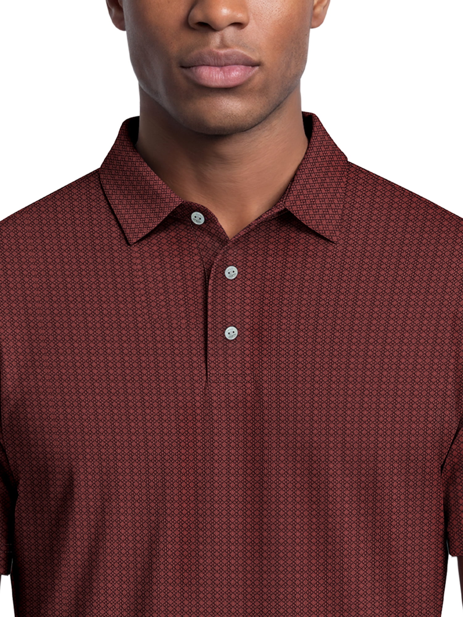 Ben Hogan Performance Men's & Big Men's Two Color Jacquard Short Sleeve Polo Shirt, Sizes S-4XLT