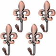 thumbnail image 1 of Decorativo colgante de pared ganchos de la capa de aleación de zinc Tieback cortina soportes conjunto de 4 tornillos flor forma, 1 of 5