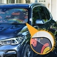 thumbnail image 3 of ALAZA Rainbow Cat Paw Print Windshield Sun Shade Car Foldable Sun Visor Block UV Rays Protector 53"x23.5", 3 of 8