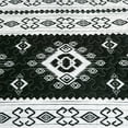 thumbnail image 4 of Chezmoi Collection Indie 3-Piece Southwestern Quilt Set, Black White Geometric Symbols Printed Microfiber Lightweight Quilted Bedspread Set, King, 4 of 9