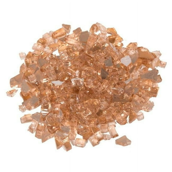 Dagan 0.25 in. Reflective Fire Glass, Rose