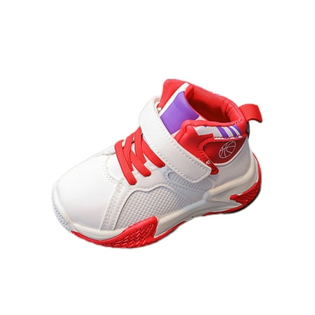 

SIMANLAN Children Running Shoe Comfort Athletic Shoes Sport Sneakers School Fashion Trainers Walking Breathable Red 8C