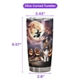 thumbnail image 5 of Spooky Halloween Night Witch Basset Hound Glowing Pumpkins 20oz Stainless Steel Tumbler Insulated Cup with Lid Bassets Dog Breed Lovers Gifts Idea - 12015, 5 of 5