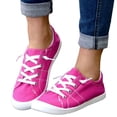 thumbnail image 3 of NOKIO Womens Low Top Canvas Shoes, Lace up Canvas Sneakers, Casual Tennis Walking Shoes Women Casual Shoes Solid Sports Shoes Canvas Fashion Casual Shoes, 3 of 7