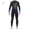 thumbnail image 2 of Eigraketly Traje de buceo Cálido Neopreno Buena elasticidad Manga larga Estilo de una pieza Trajes de baño Fuerte Protección solar Traje de neopreno Deportes acuáticos Hombres Negro L Eigraketly OD020696-03, 2 of 6