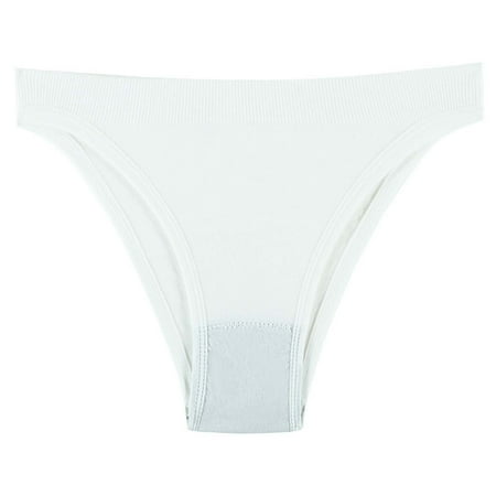 AnuirheiH Women Sports Thong Large Size Seamless Sexy Elastic T-pants Women Seamless Solid Color Comfortable Low-waist Panty Clearance