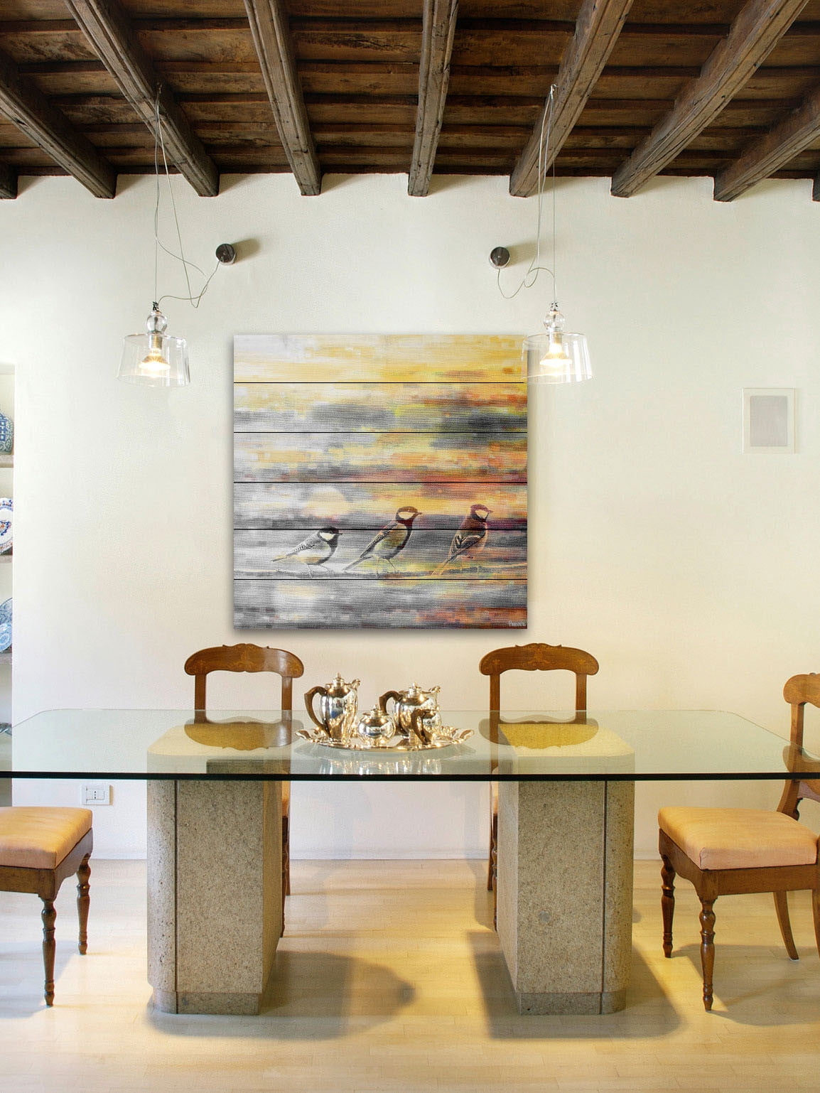 Parvez Taj Pitkin Art Print on White Pine Wood