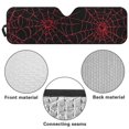 thumbnail image 5 of Uorisanigo Red Spider Web Windshield Sun Shade Compatible with 1997-2018 Jeep Wrangler TJ JK JKU, Sunshades Heat Shield, Front Window Sun Shade, Aluminum Foil Film Structure, 5 of 7
