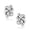White Gold Plated Silver #02, variant on Love Knot Earrings Gold Plated 925 Sterling Silver Tri-tone White,Yellow,Rose Love Knot Stud Earrings