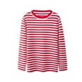 thumbnail image 4 of Amidoa Striped Women's Sweaters Classic Long Sleeve Red Lightweight Fall Pullover Sweaters Cardigans for Women S, 4 of 4