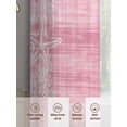 thumbnail image 5 of Pink Coastal Sheer Curtains 84 Inch Length 2 Panels Set, Summer Ocean Sea Ombre Starfish Corals Voile Window Treatment Rod Pocket Curtains Sheers Drapes for Bedroom/Living Room/Kitchen 52"x84"x2, 5 of 7