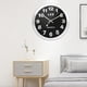 thumbnail image 5 of Elegante decoración del hogar para la sala de estar, reloj de pared LED colorido moderno con movimiento de cuarzo silencioso, 5 of 8