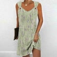 thumbnail image 2 of Summer Plus Size Dresses for Women 2024 Comfort Printed Sleeveless V-Neck Dress, 2 of 5