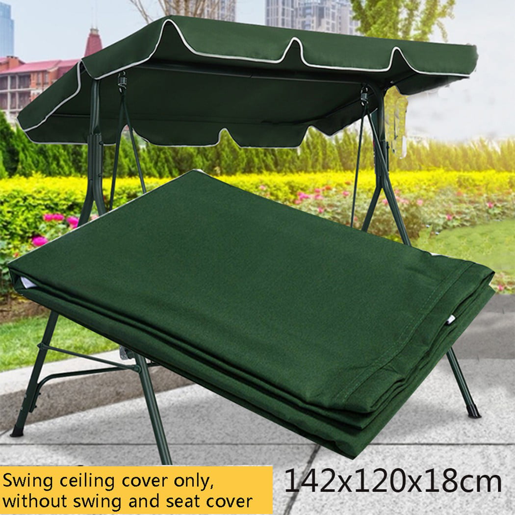Grey Patio Swing Cushion Cover Replacement Waterproof Outdoor Swing Seat Cover 3 Seater Dustproof Protective Covers for 3 Seat Garden Swing Chair Cushions 59x59x4 Inch 