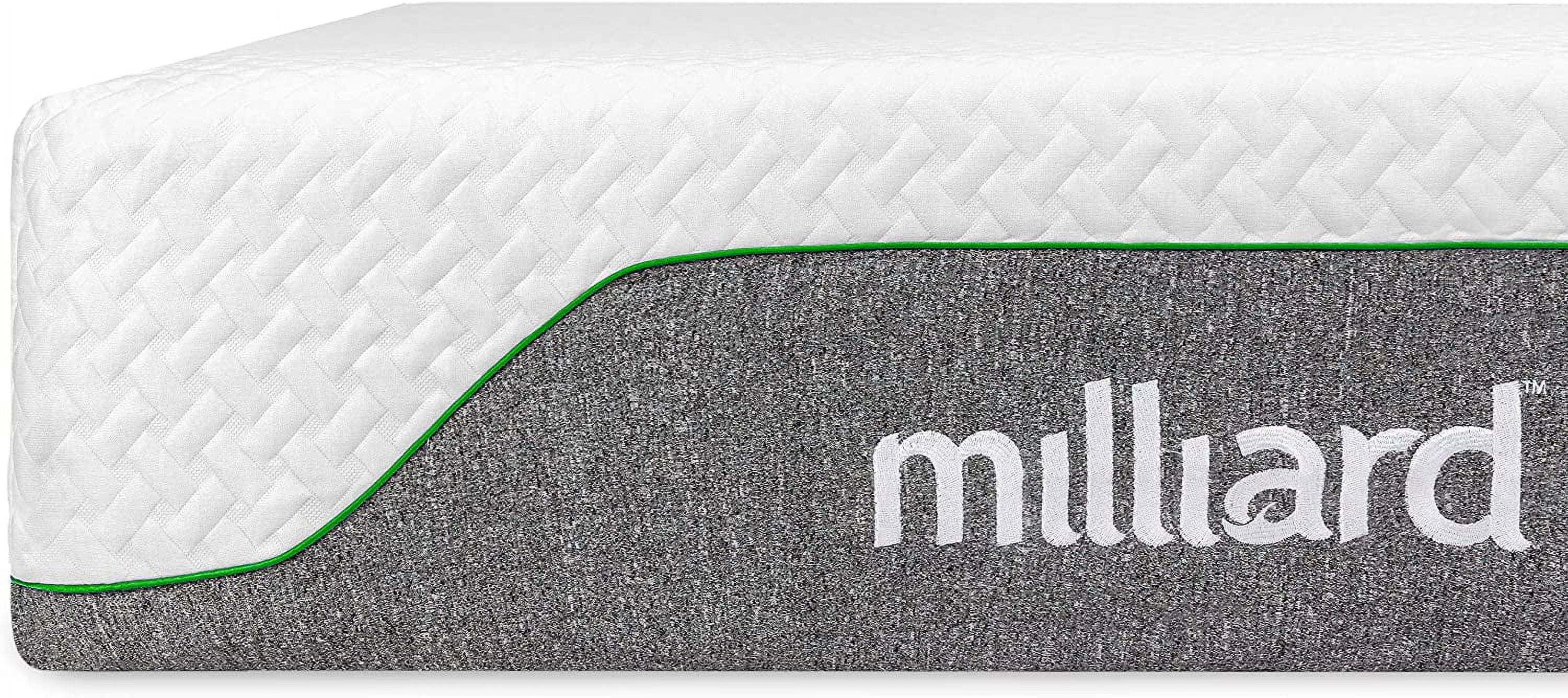 Milliard 10 inch Firm Memory Foam Mattress, Bed-in-a-Box/Pressure Relieving, Classic (Full)