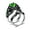 Green, variant on Womens Skull Ring with Crossbones Diamond Inlaid Design European and American Punk Retro Ring for Women Fashion Jewelry Skull Ring Gold Plated Ring