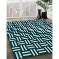 thumbnail image 3 of Ahgly Company Machine Washable Indoor Round Transitional Tiffany Blue Area Rugs, 5' Round, 3 of 7
