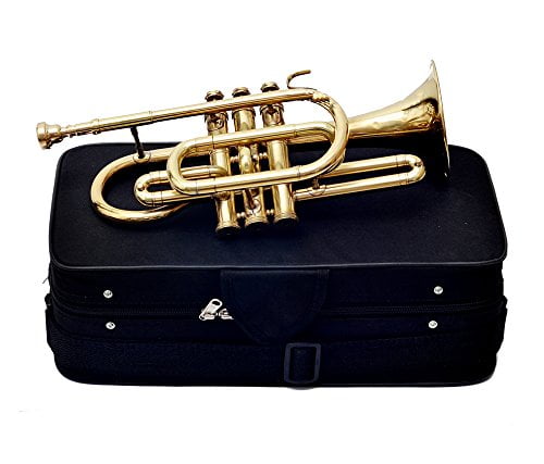 Sale on Pocket Trumpet 3 Valve's Shinning Brass with Mouthpiece and Case