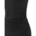 thumbnail image 4 of A2Y Women's Fitted Premium Fabric Side Ruched Sleeveless Top Black L, 4 of 5