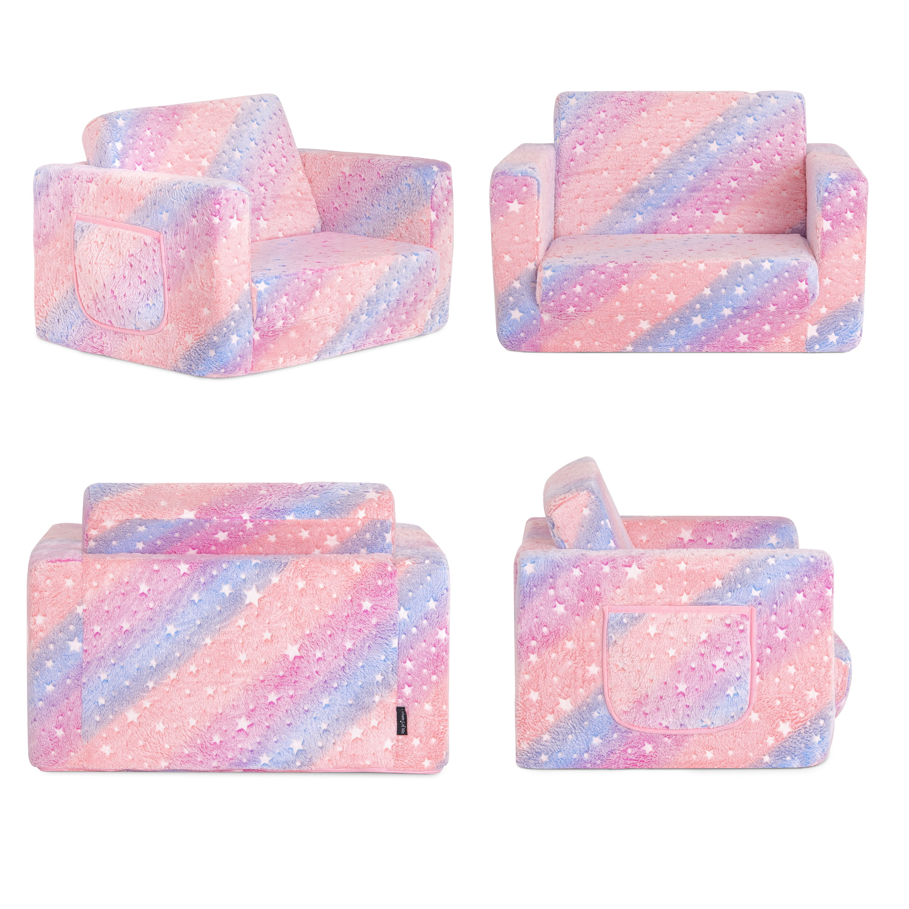Dream On Me Nestle Kids Single Flip Out Sofa, Tie Dye