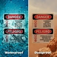 thumbnail image 5 of (2 Pack) Flammable Vapors Keep Fire Away Bilingual OSHA Danger Sign, 5 of 7