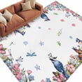 thumbnail image 6 of Spring Floral Area Rug 8x10 Washable Rug Non Slip Watercolor Flower Butterflies Birds Plant Large Area Rug Soft Stainresistant Indoor Floor Carpet for Living Room Bedroom Home Office Dining Room, 6 of 8