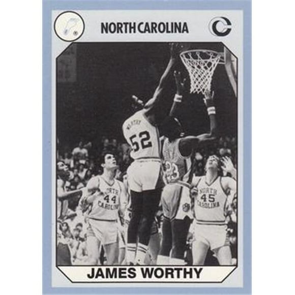 Carte de Basketball James Worthy (Caroline du Nord) 1990 Collection Collégiale No.104
