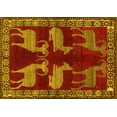 thumbnail image 1 of Ahgly Company Machine Washable Indoor Rectangle Persian Yellow Traditional Area Rugs, 2' x 3', 1 of 4