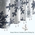 thumbnail image 6 of Blue Christmas Snowflake Pattern Shower Curtain 72"x84" ,Bathroom Decorative Shower Curtains Set with 12 Hooks,Modern Waterproof Washable Shower Curtain, 6 of 6